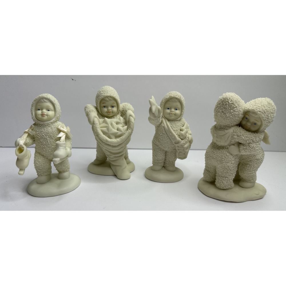 Dept 56 Snow Babies Winter Takes Hugs Kisses Skating Snowbaby Need A Hug Set 4